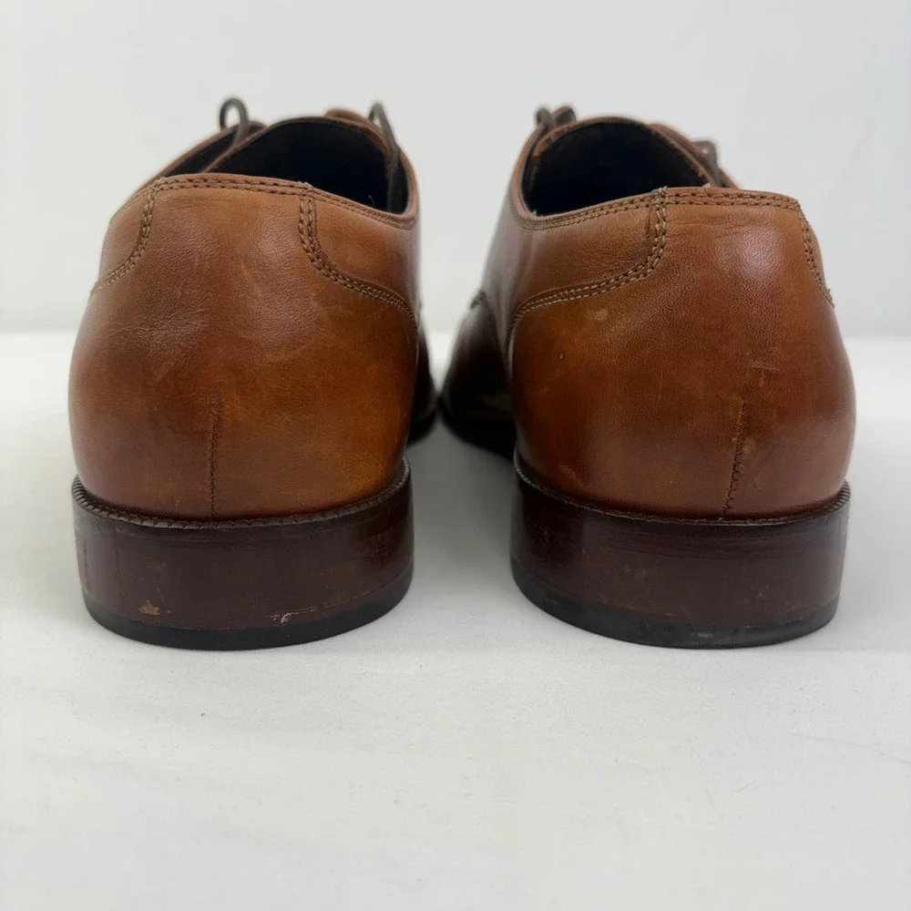Cole Haan Mens Benton Cap Toe British Tan Leather Derby Oxford Shoes Size 11 M